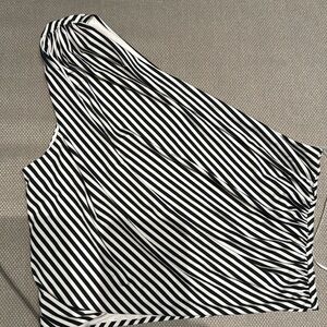 H&M CROPPED ONE SHOULDER TOP Size S